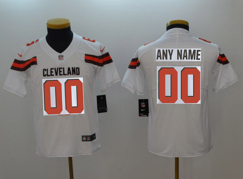 Youth Cleveland Browns Custom  White Nike Vapor Untouchable Playe NFL Jerseys